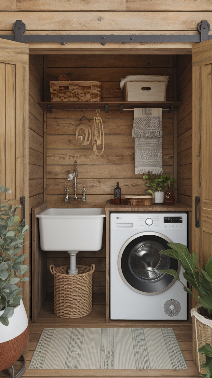 Elevate Your Laundry Space with Thoughtful Design and Green Accents