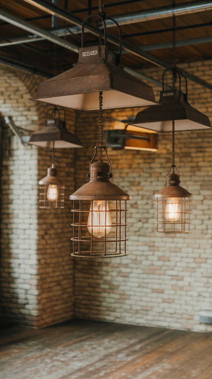 Rustic Industrial Lighting Enhances Farmhouse Charm
