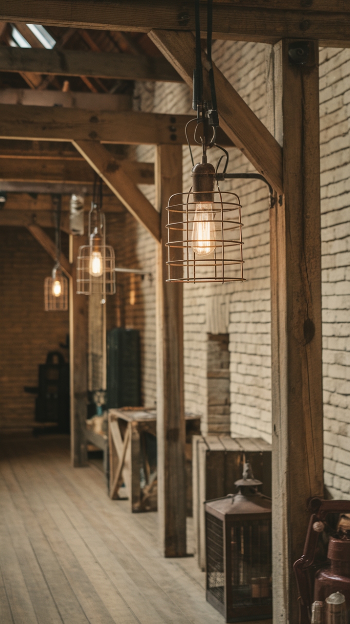 Cozy Industrial Farmhouse Lighting Scheme