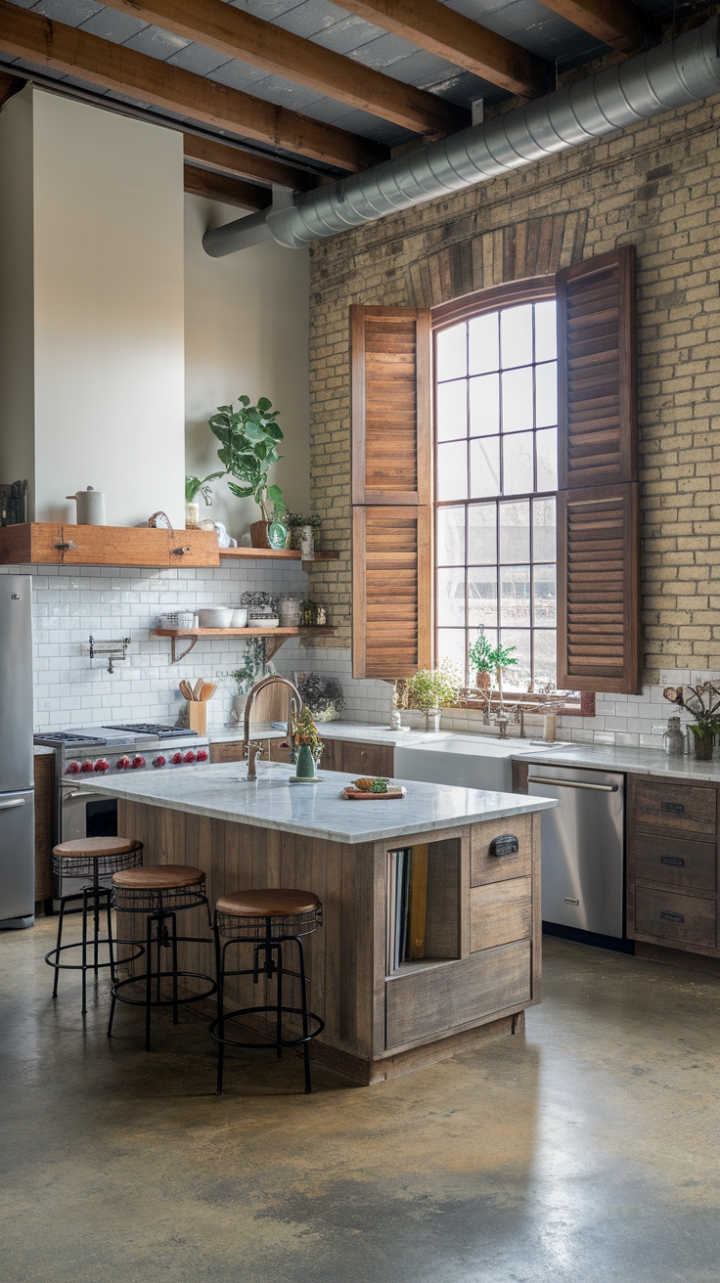 Contrasting Elegance: A Kitchen of Raw Beauty and Refined Style