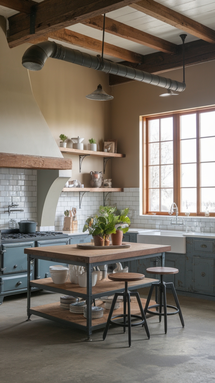 Rustic Meets Industrial: A Kitchen of Charm and Edge