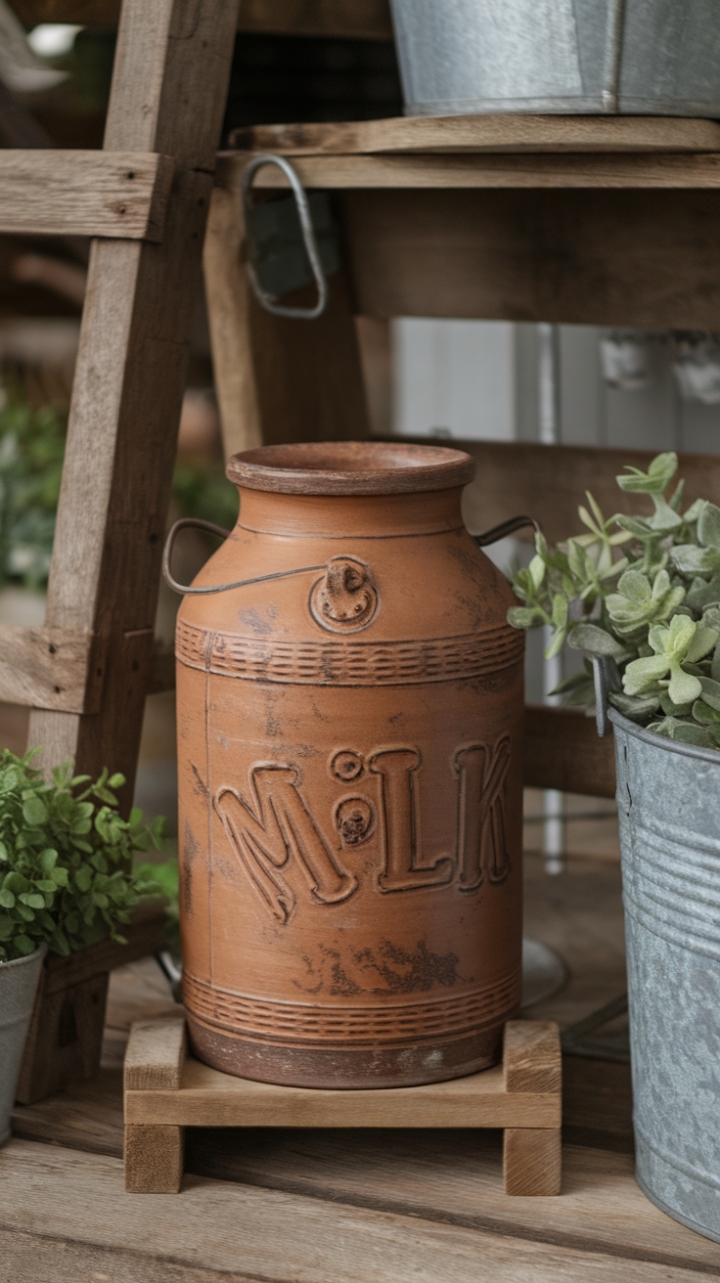 Rustic Elegance: Stoneware Vase with Timeless Appeal