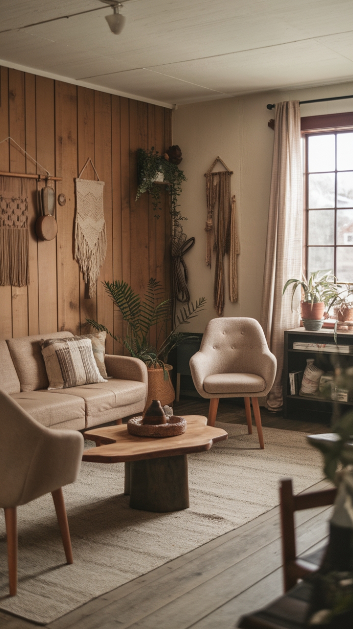 Earthy Charm: Blending Rustic Textures with Modern Sophistication