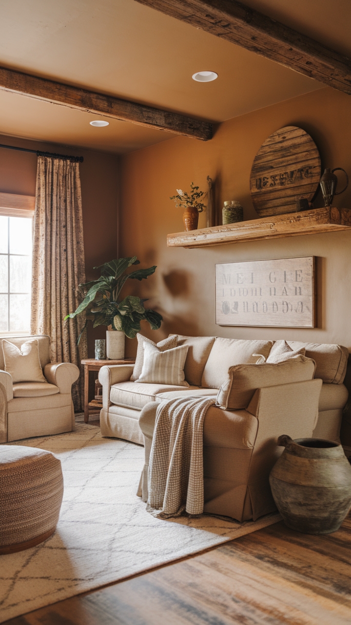 Modern Farmhouse Charm: Cozy Living with Natural Textures