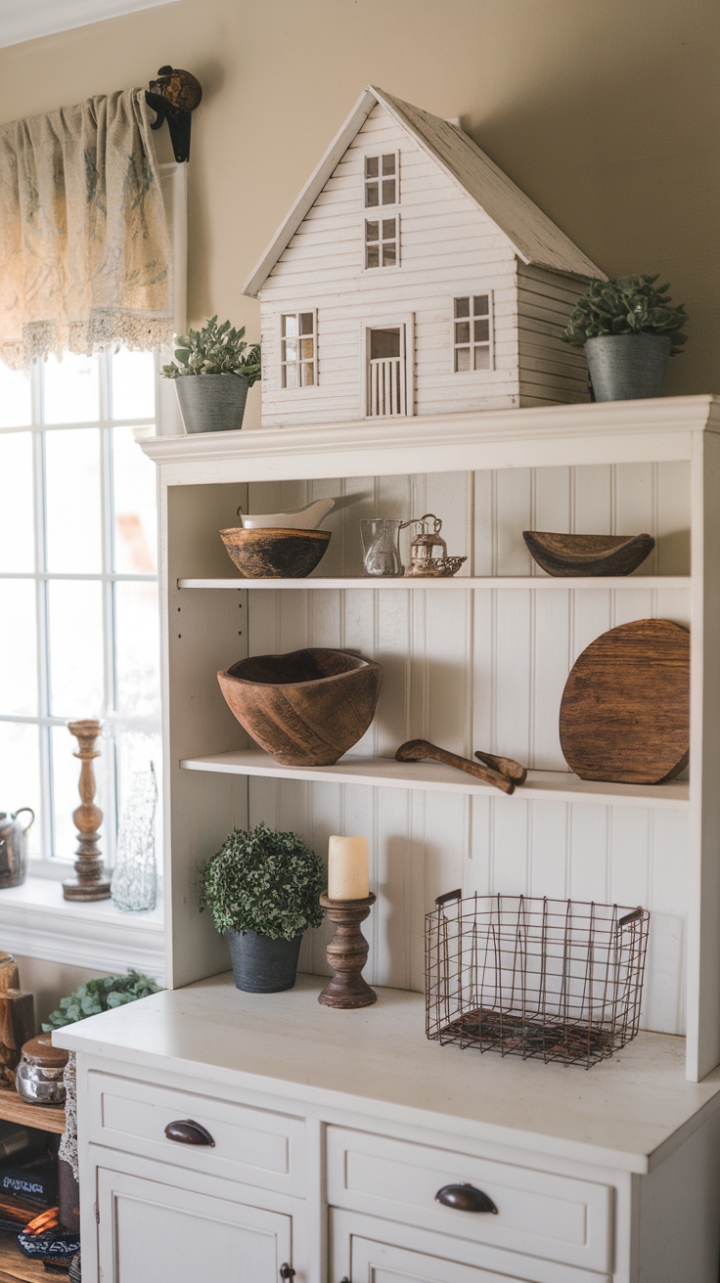 20 Farmhouse Above Cabinet Decor Ideas That Will Make Your Kitchen Insta-Famous