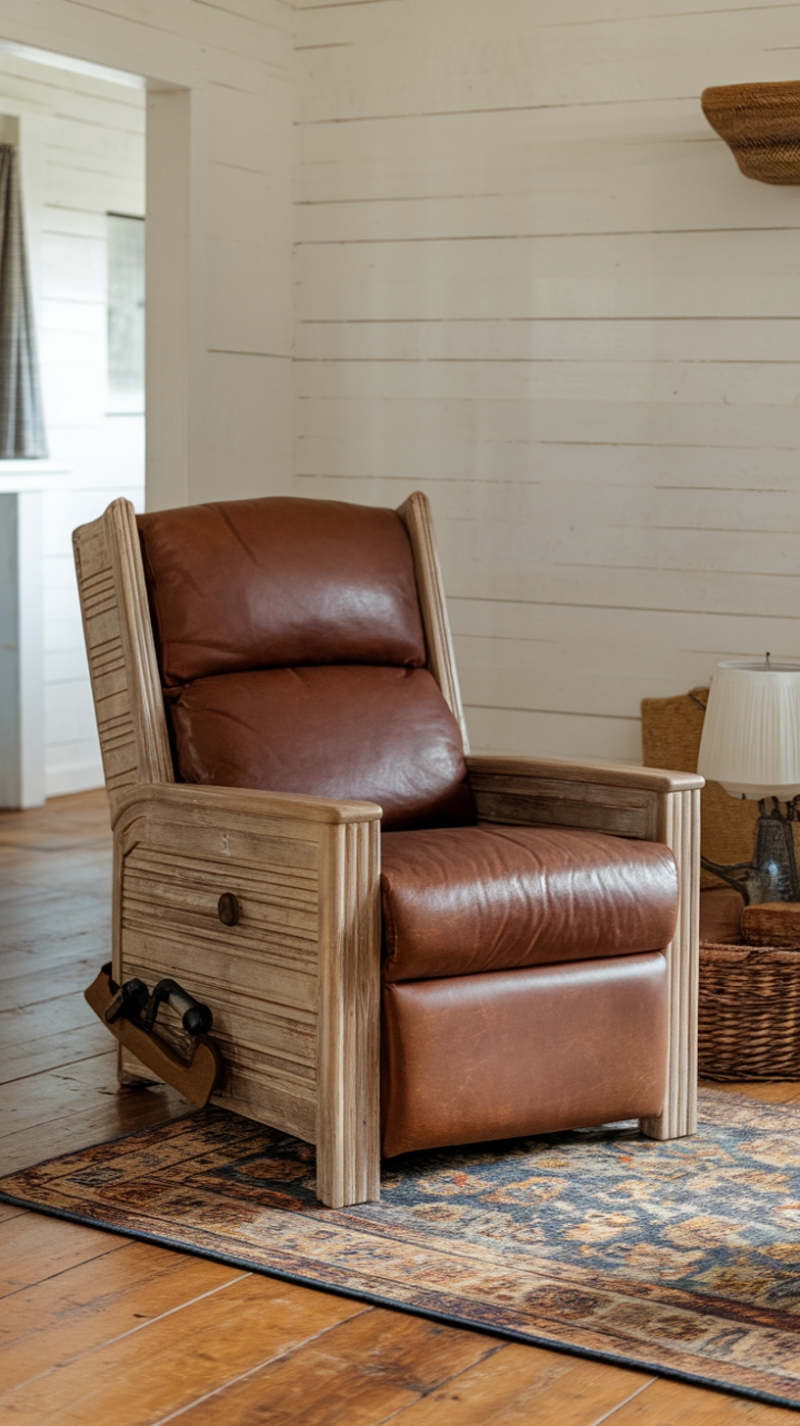 Timeless Comfort: Rustic Leather Accent Chair