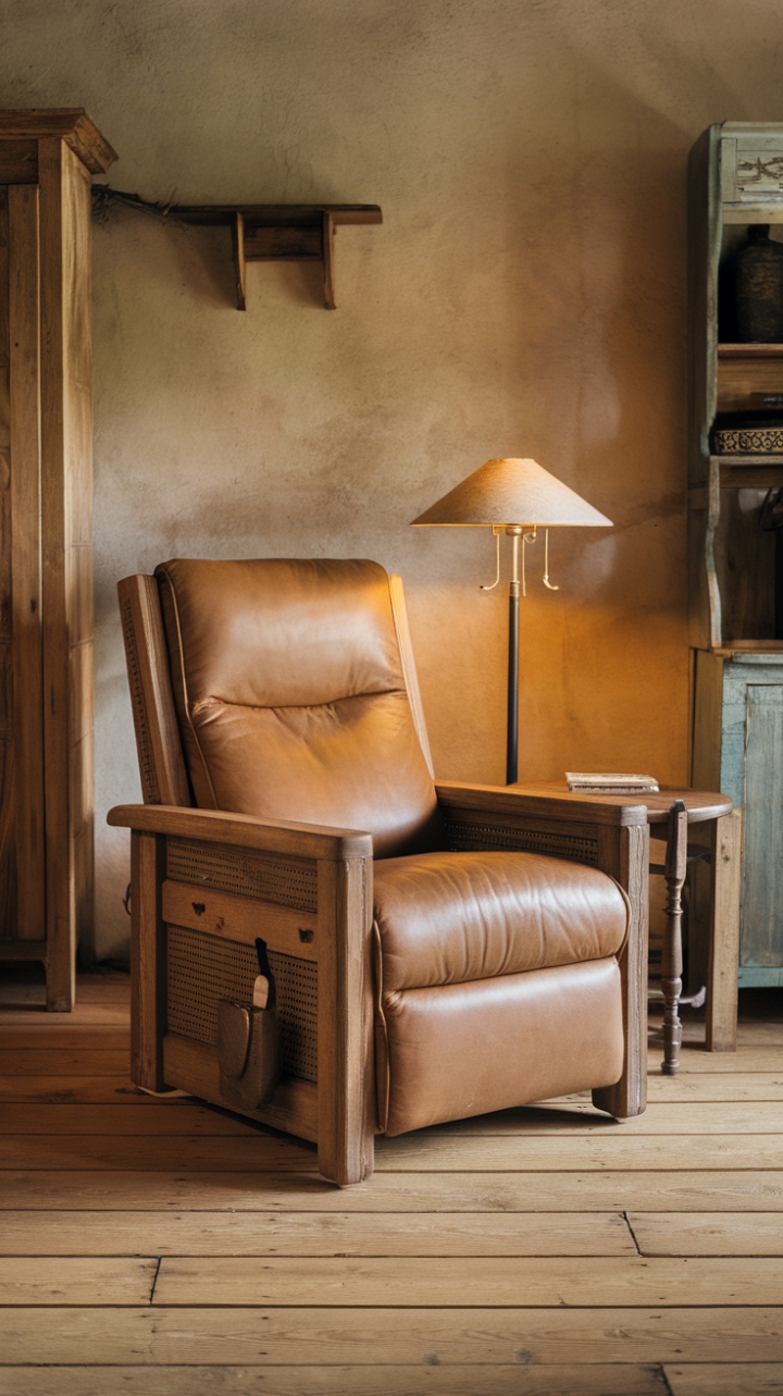 Rustic Recliner Retreat for Cozy Farmhouse Moments