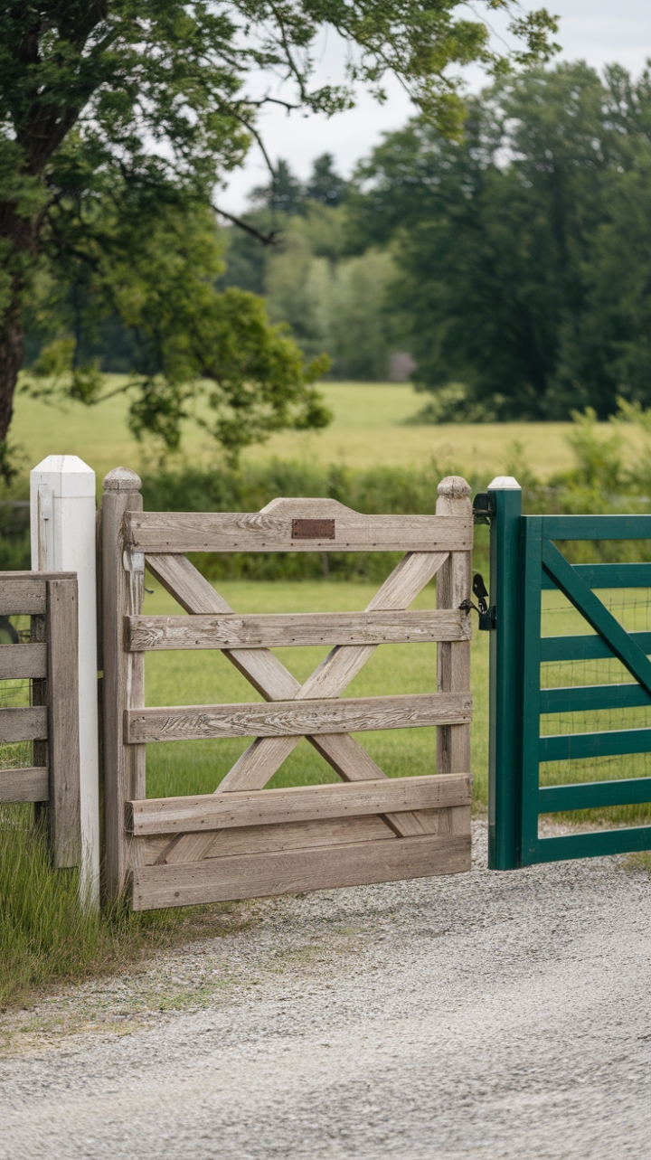 Charming Farm Gate Welcoming Nature’s Beauty