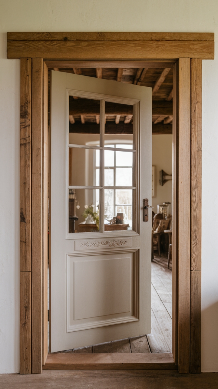 Warmth and Character in a Rustic Entrance