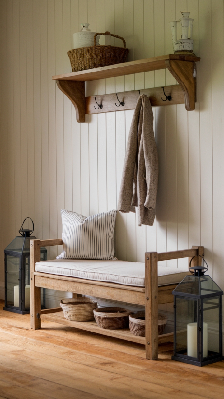Charming Entryway Bench for a Warm Welcome