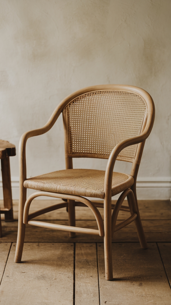 Woven Comfort: Elegant Rustic Chair for Your Home
