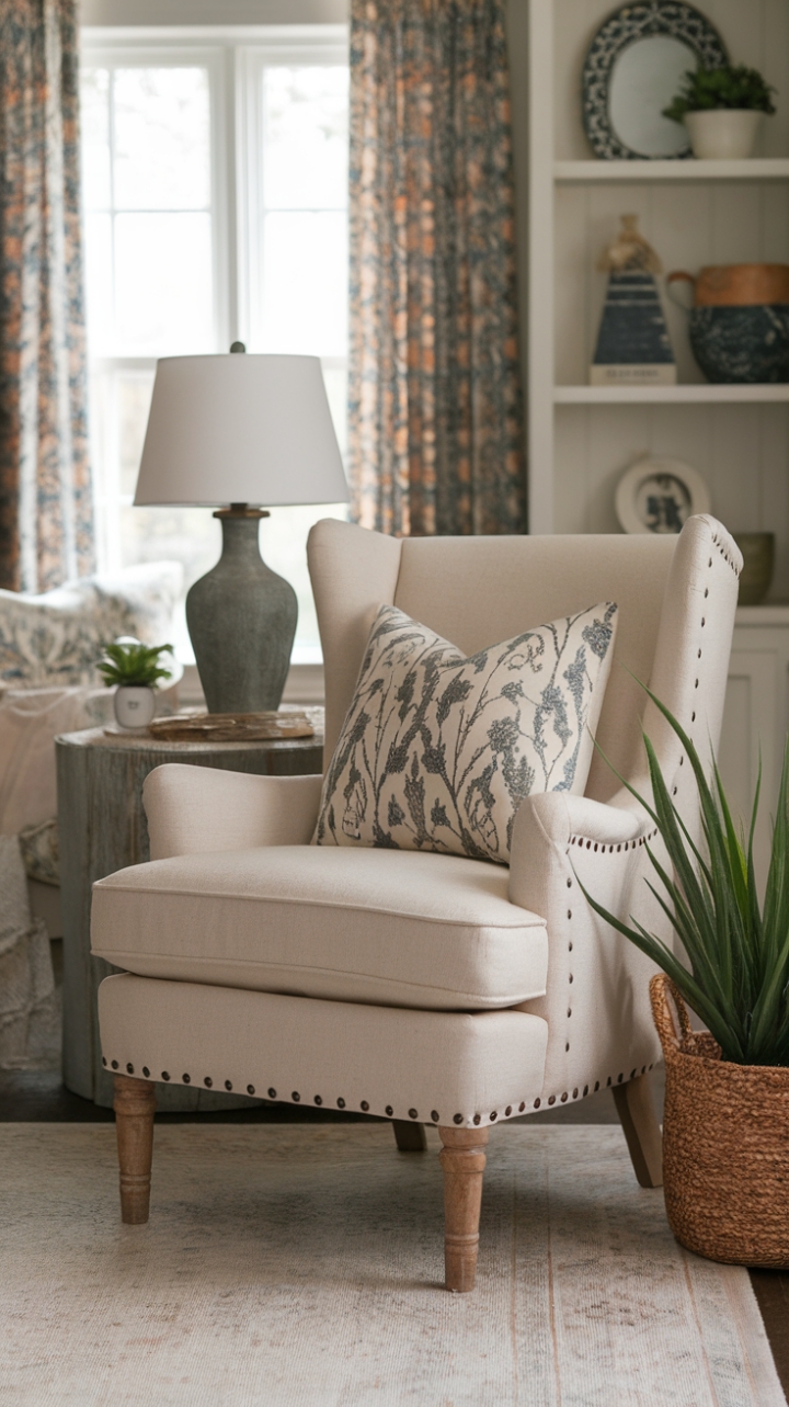 Rustic Charm: A Versatile Accent Chair for Cozy Spaces