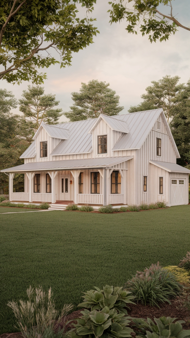 Elegant Country Retreat with White Wood Exterior