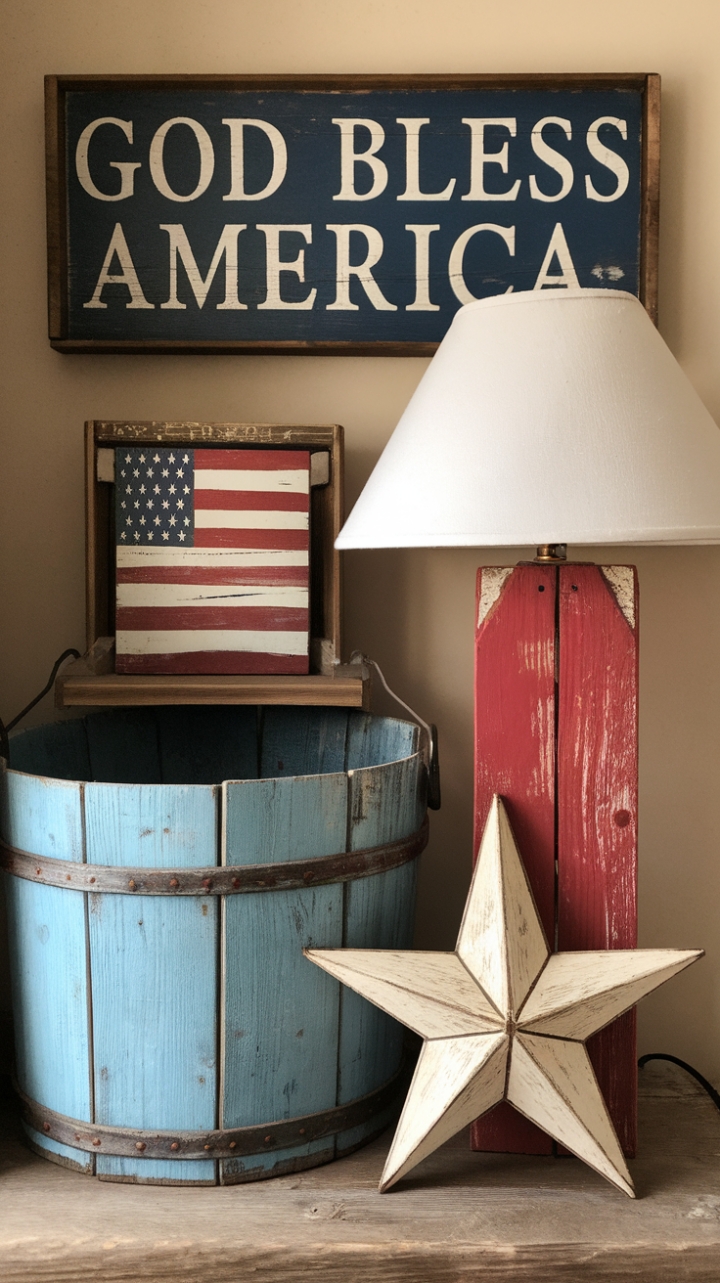 Patriotic Charm: A Vintage Americana Vignette