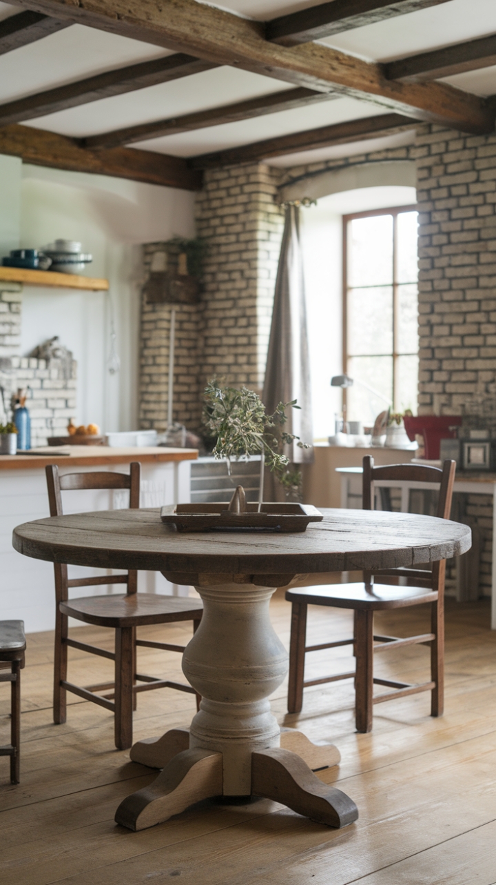 20 Farmhouse Round Dining Table Decor Ideas That Will Make You Swoon