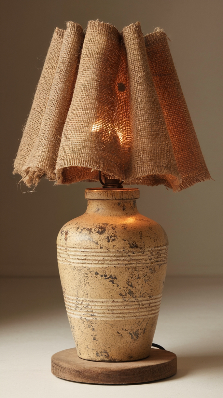 Rustic Vintage Lamp for Cozy Farmhouse Charm