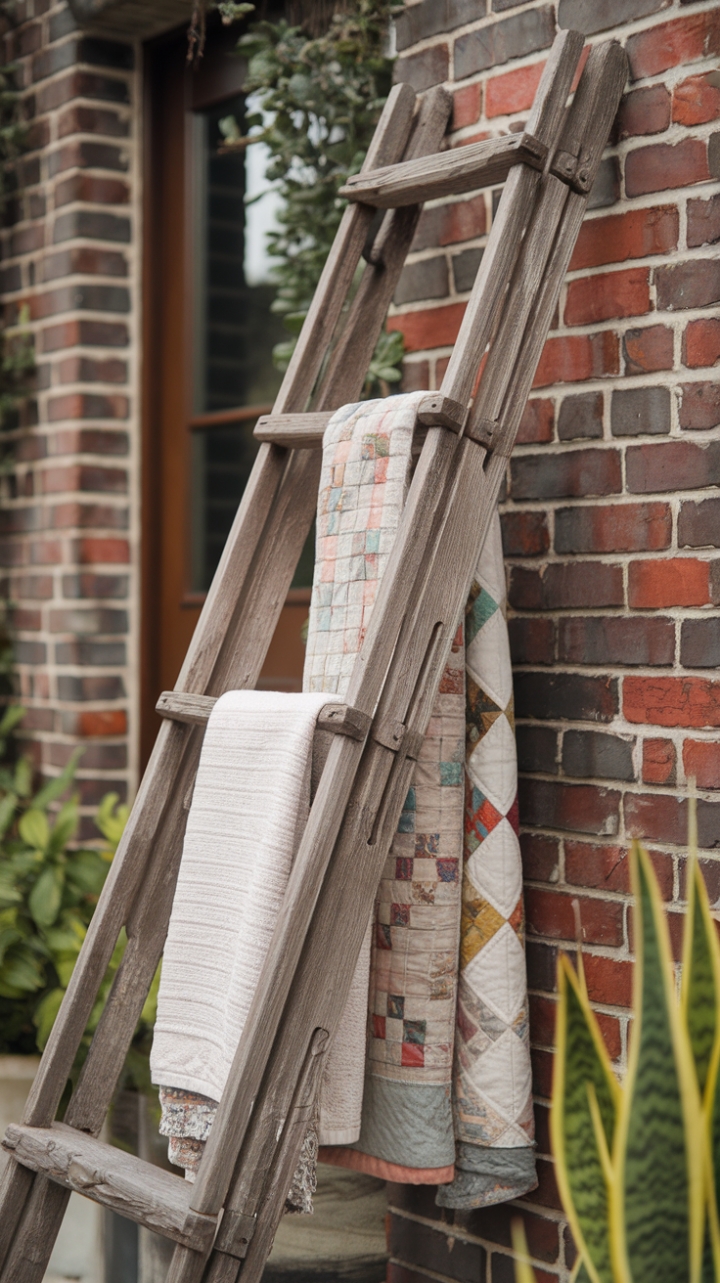 Country-Inspired Corner with Textiles and Brick Wall