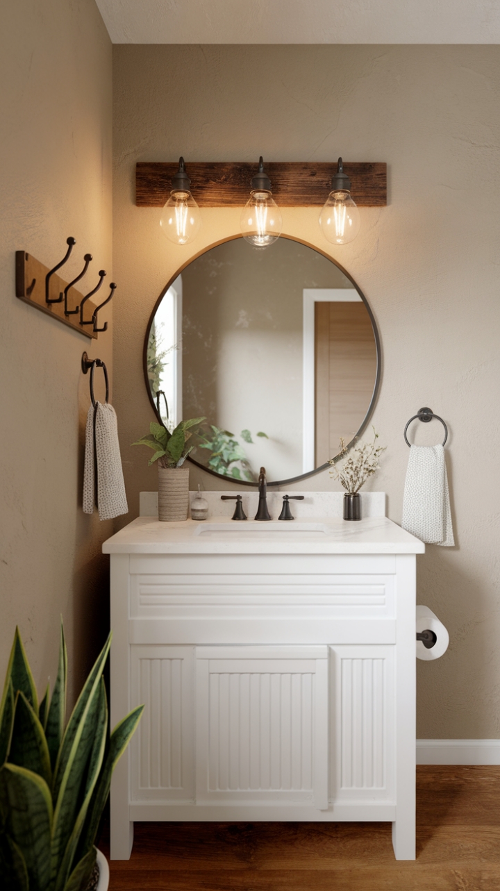 Rustic Charm: A Countryside-Inspired Vanity Light in Modern Farmhouse Style