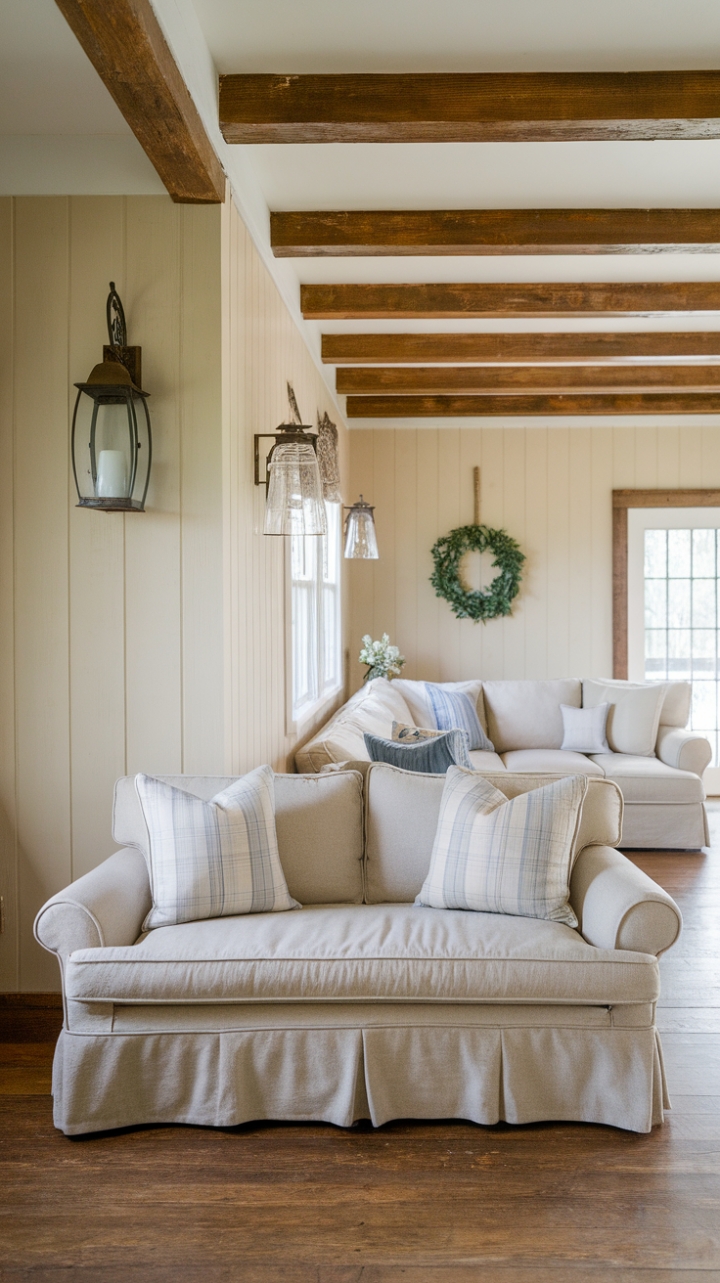 Rustic Retreat: Embracing Comfort and Charm in a Farmhouse Living Room