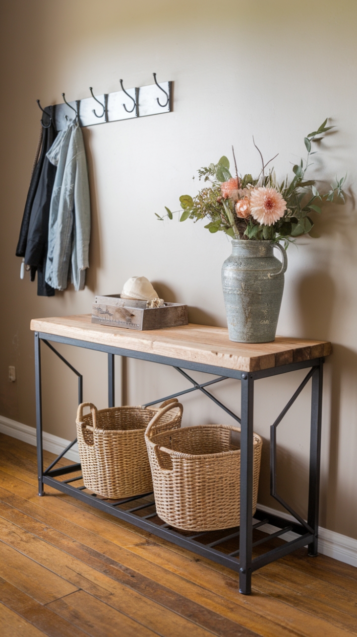 Charming Entryway Vignette with Natural Elegance