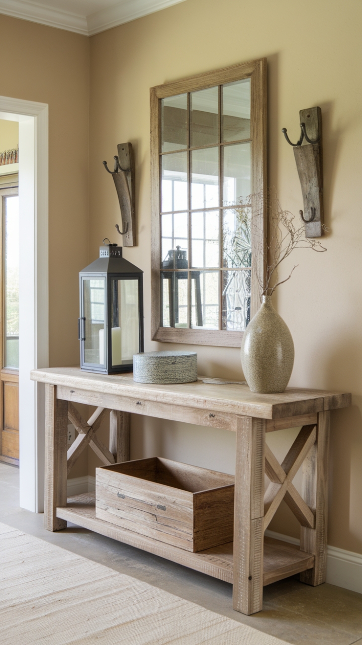 Charming Entryway: Add Personality with a Rustic Console Table