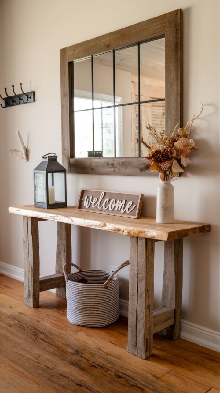 Warm Welcome: A Charming Console for an Inviting Entryway