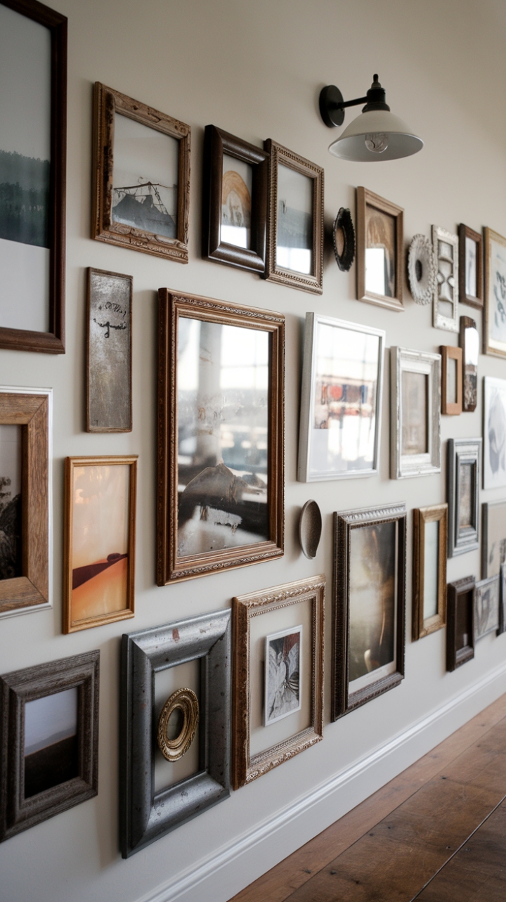 Eclectic Charm: Warmth and Personality in a Rustic Gallery Display