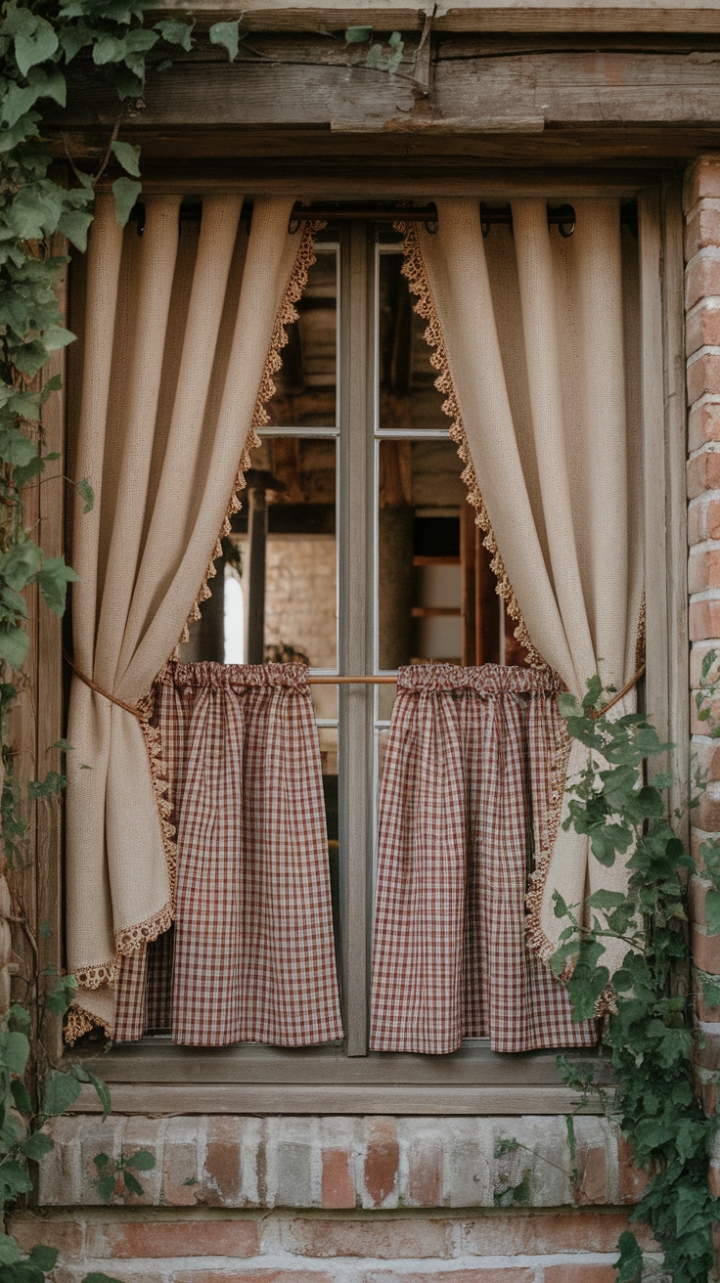 Rustic Retreat: A Warm Window Nook with Natural Textures