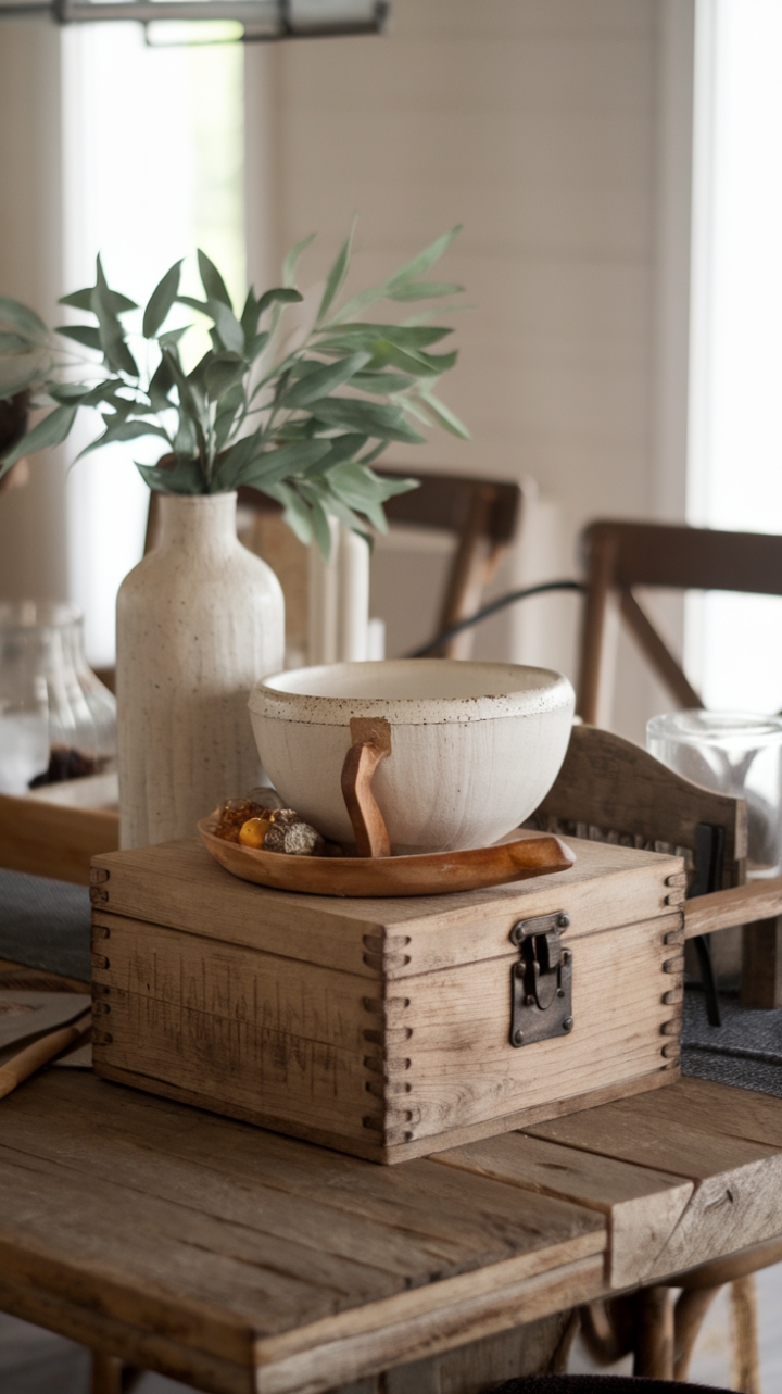Rustic Elegance: A Textured Centerpiece for Natural Charm