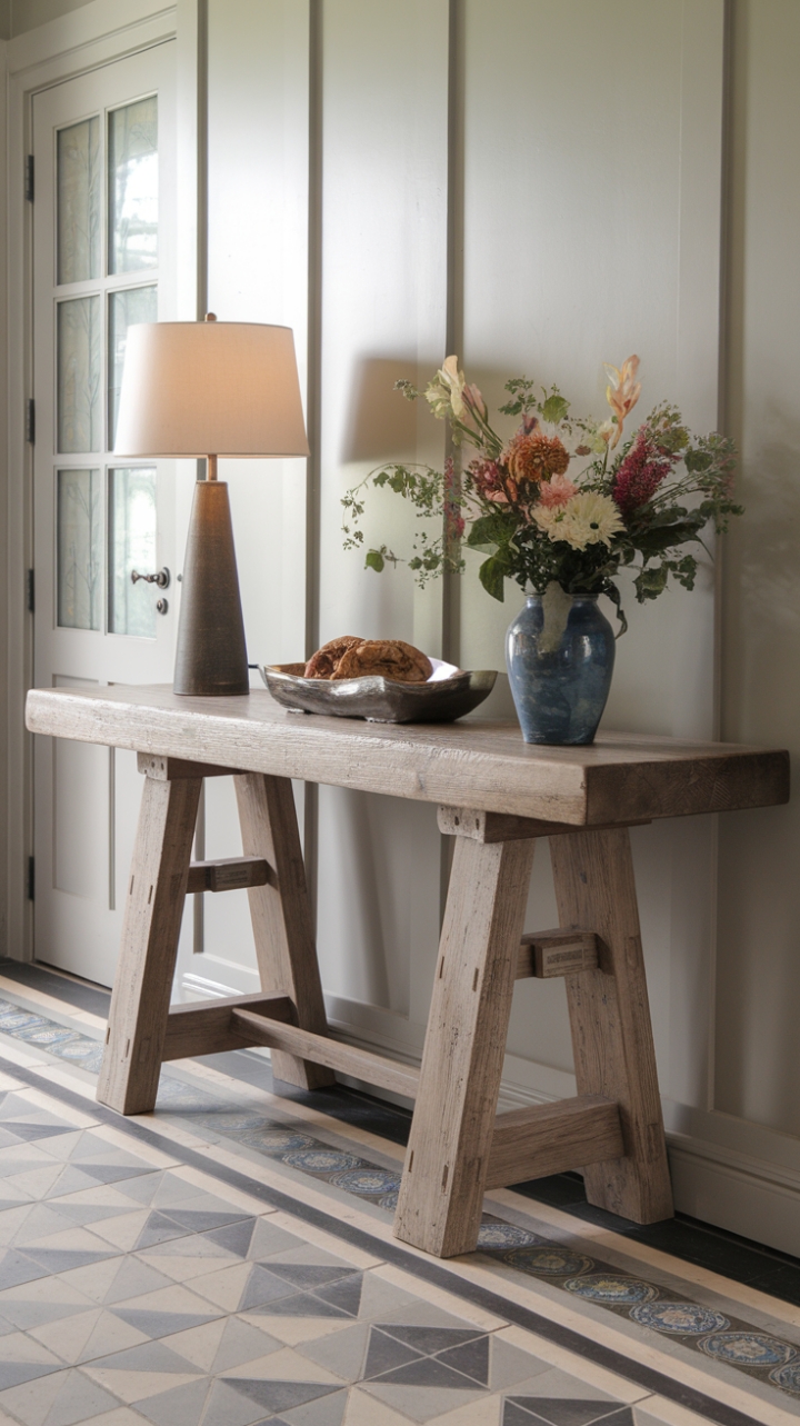Rustic Elegance: The Perfect Farmhouse Console for Your Entryway