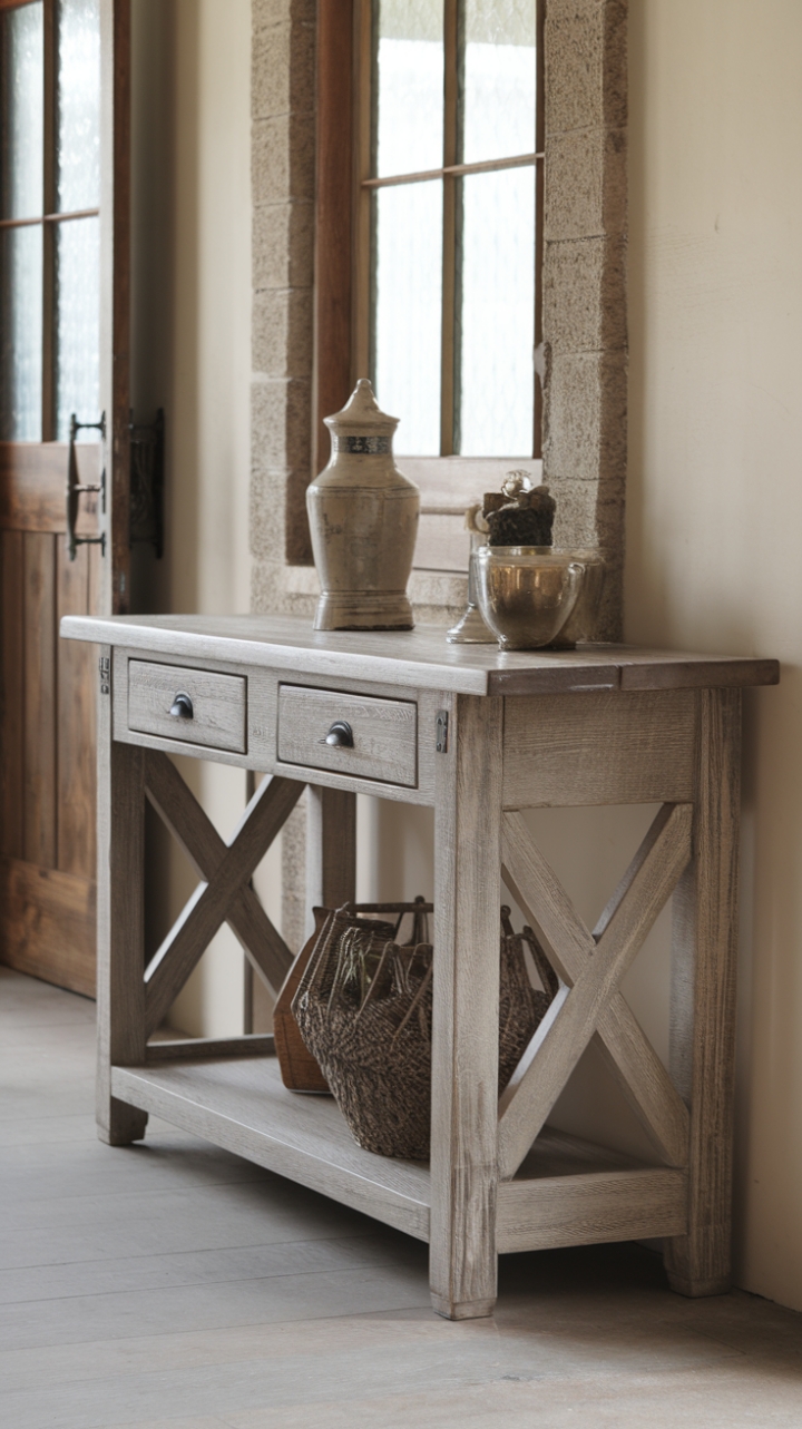 Rustic Charm: A Warm Welcome in the Hallway