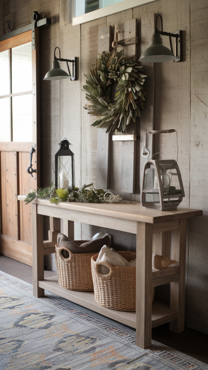 Rustic Charm: A Cozy Countryside Entryway