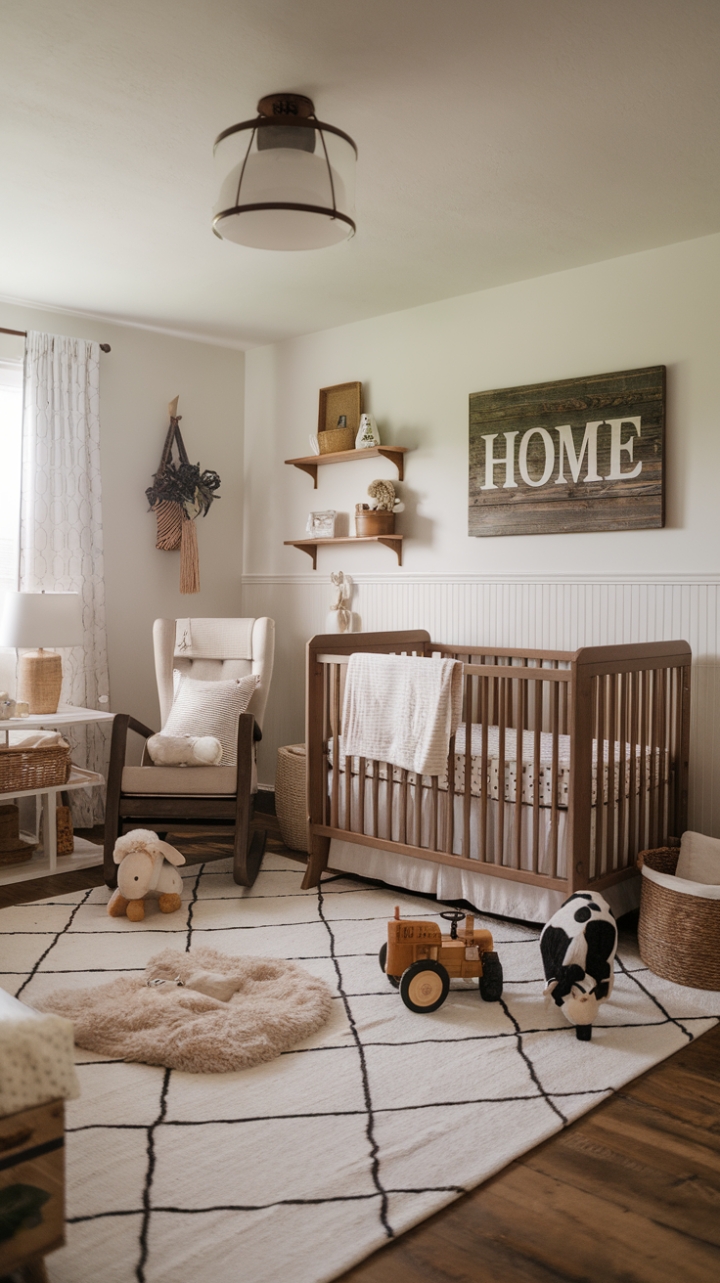Modern Farmhouse Nursery with Cozy Charm