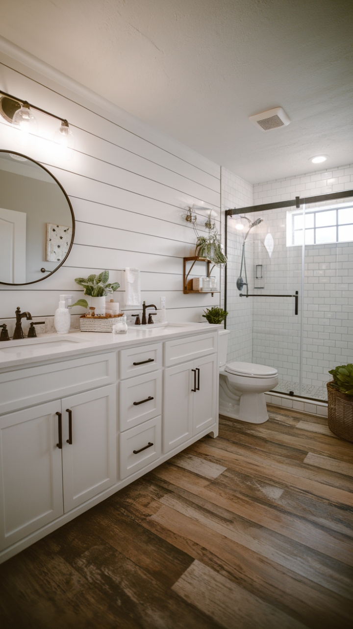Timeless Charm: A Modern Farmhouse Master Bathroom Retreat