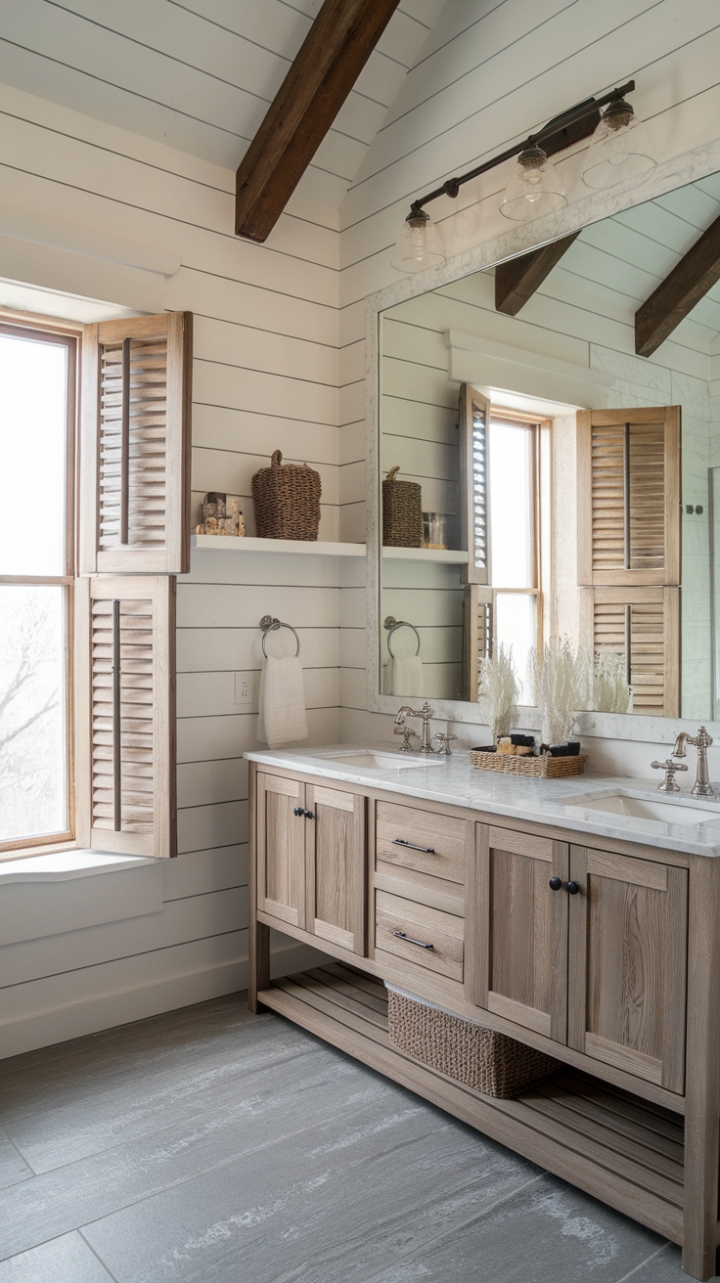Rustic Elegance: A Modern Farmhouse Master Bathroom