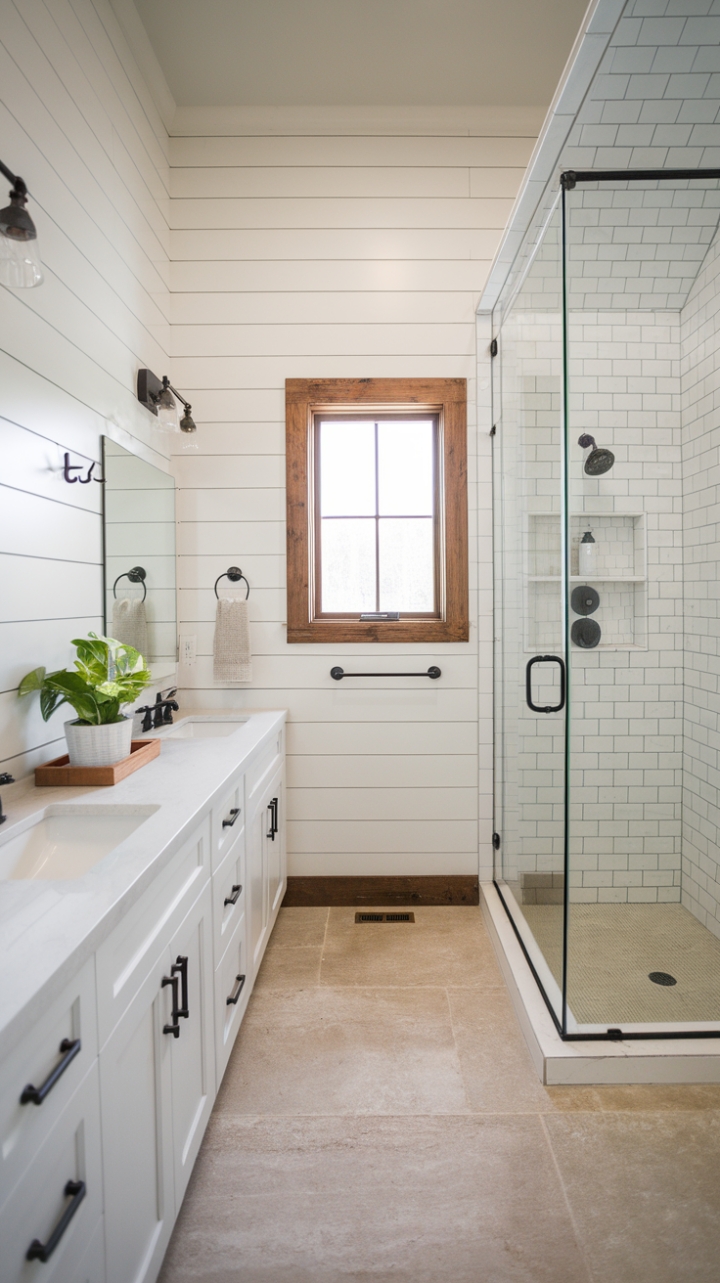 Modern Rustic Serenity: A Master Bathroom Retreat