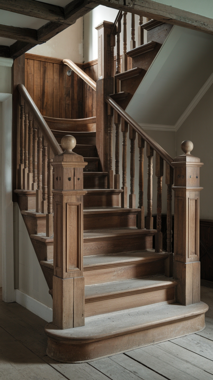 Rustic Charm: A Staircase That Tells a Story