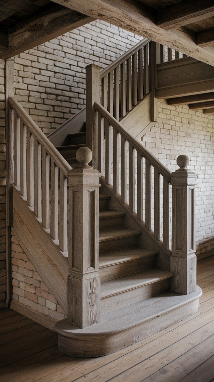 Timeless Charm: A Rustic Farmhouse Staircase