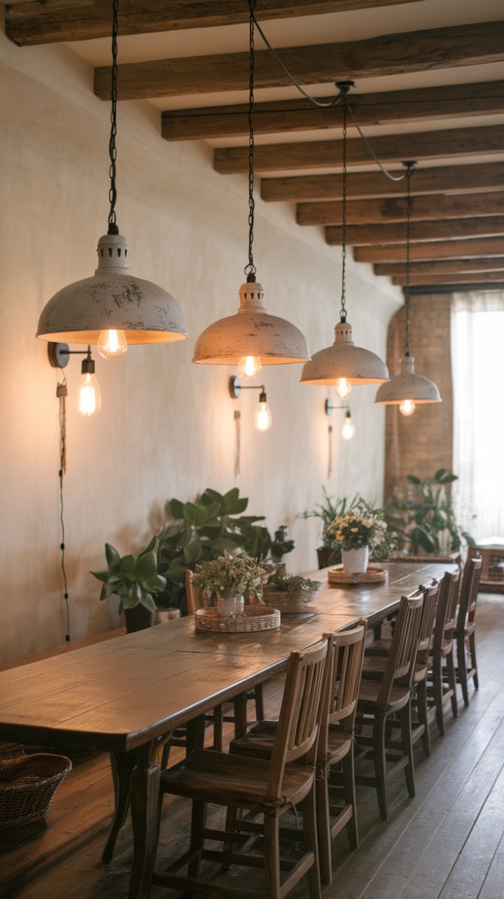 Rustic Charm: A Warm, Inviting Dining Space