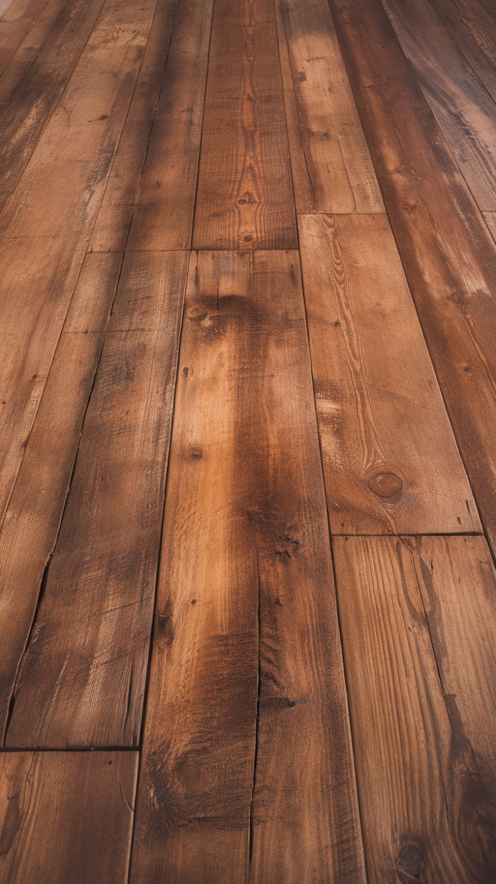 Rustic Charm: Wide Plank Barnwood Flooring Sets the Tone