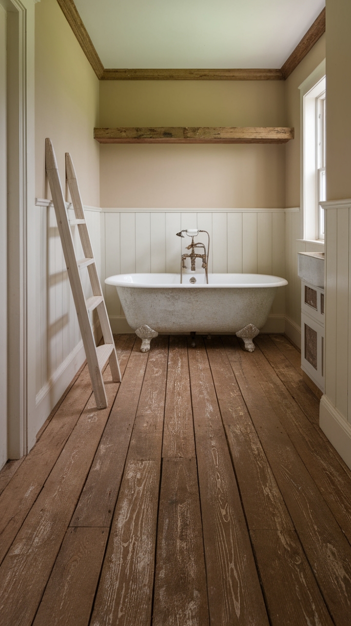 Serene Farmhouse Retreat with Barnwood Floors and Vintage Details