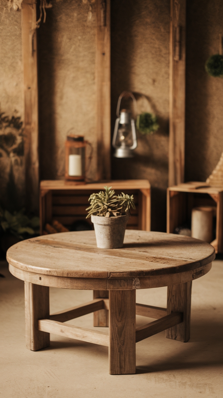 Rustic Charm: A Cozy Coffee Table for Inviting Spaces