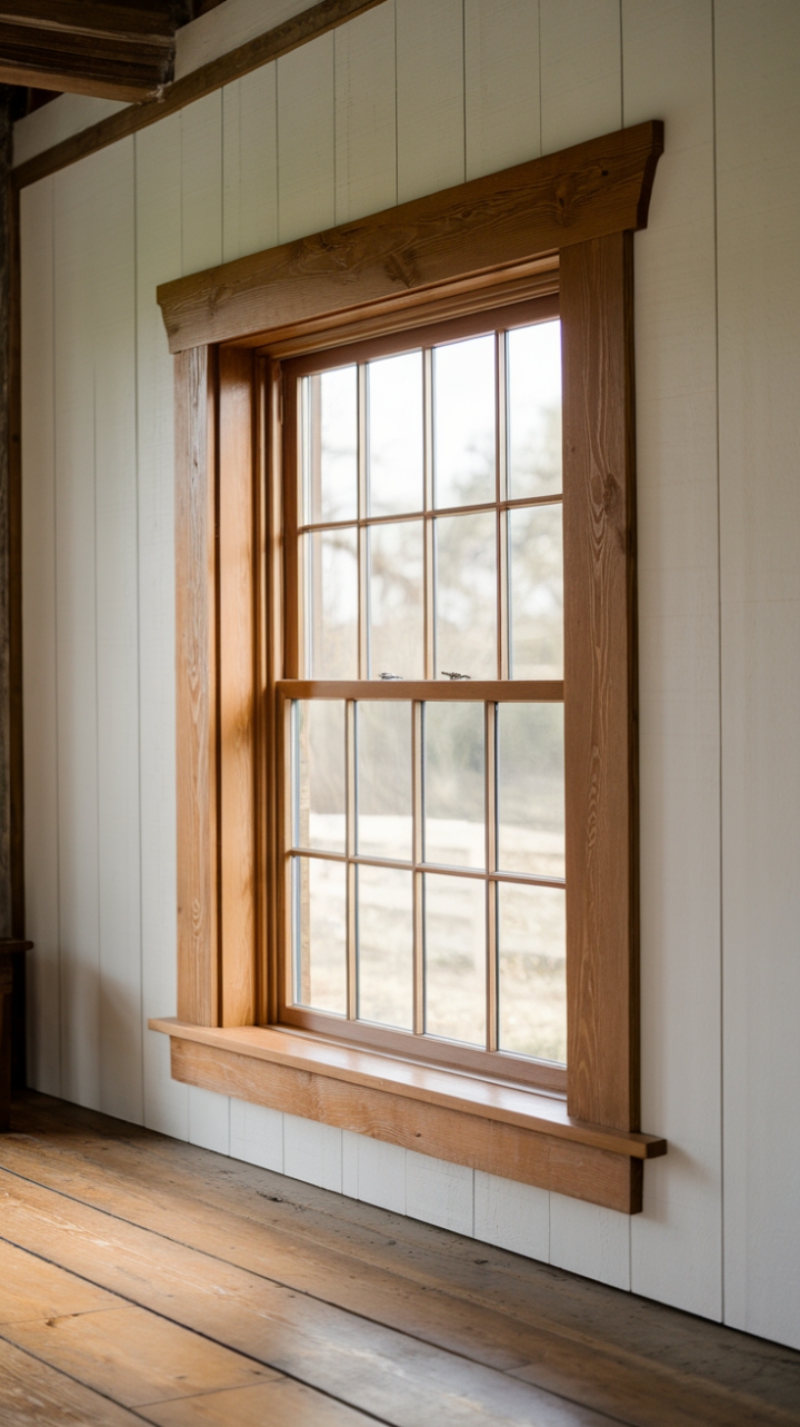 Cozy Light-Filled Room Featuring Craftsman Molding