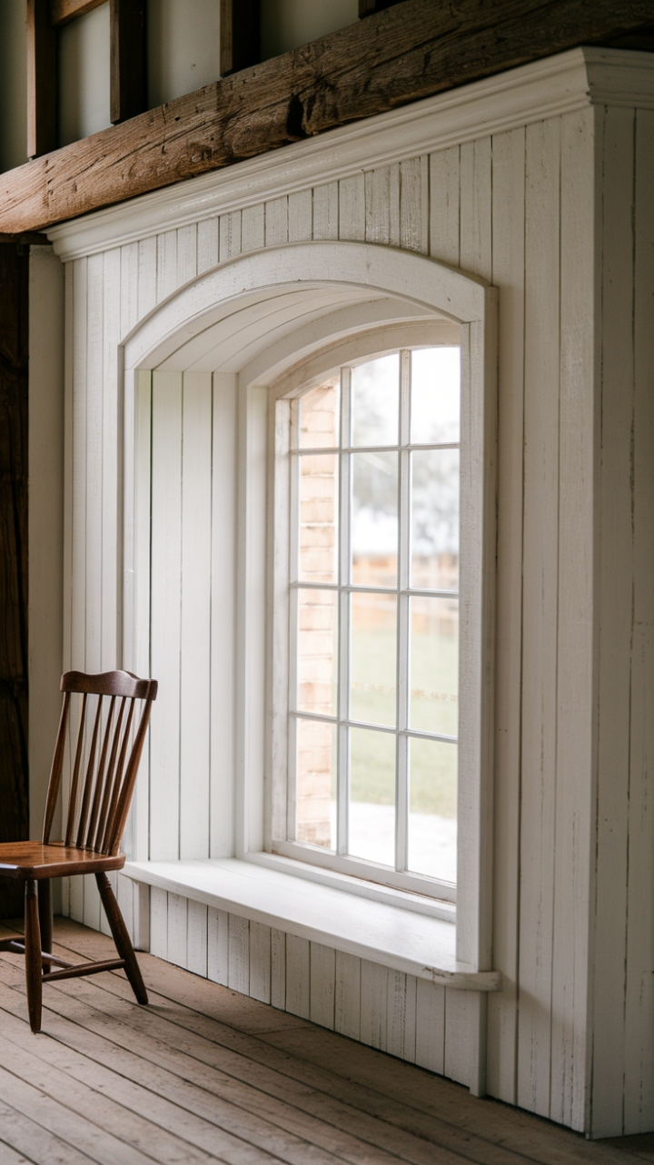 Rustic Elegance: A Farmhouse Window with Craftsman Charm