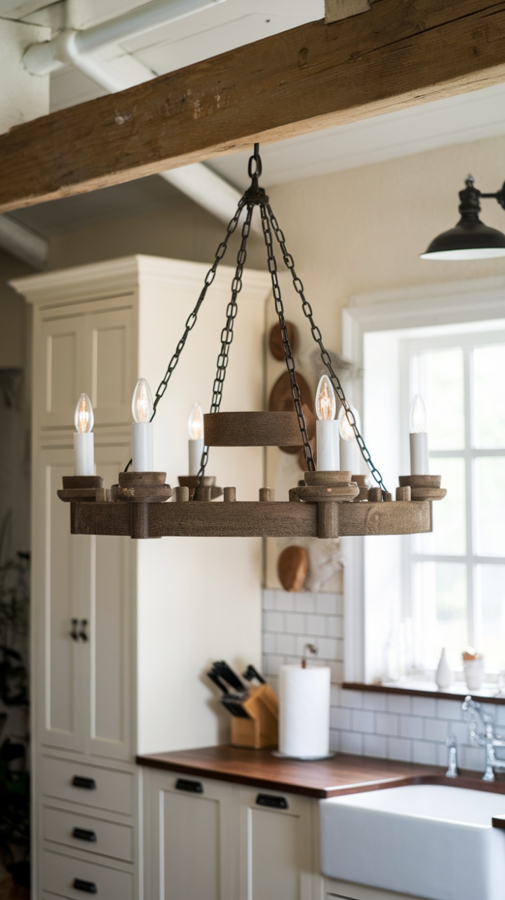 Candle-Style Lighting Adds Warmth to Classic Farmhouse Decor