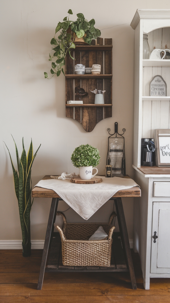 Charming Farmhouse Coffee Station for Everyday Bliss