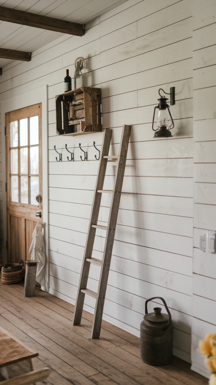 Rustic Charm: A Cozy Whitewashed Haven