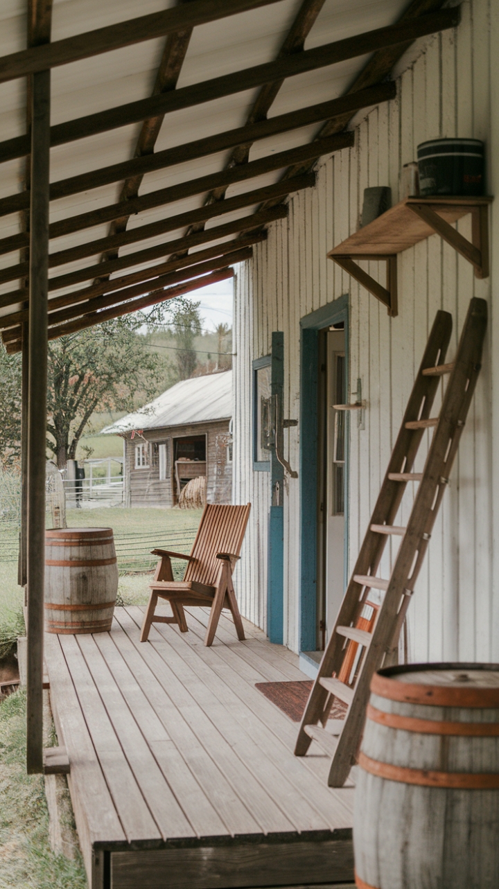 Rustic Elegance: Unwind on a Vintage-Inspired Countryside Porch