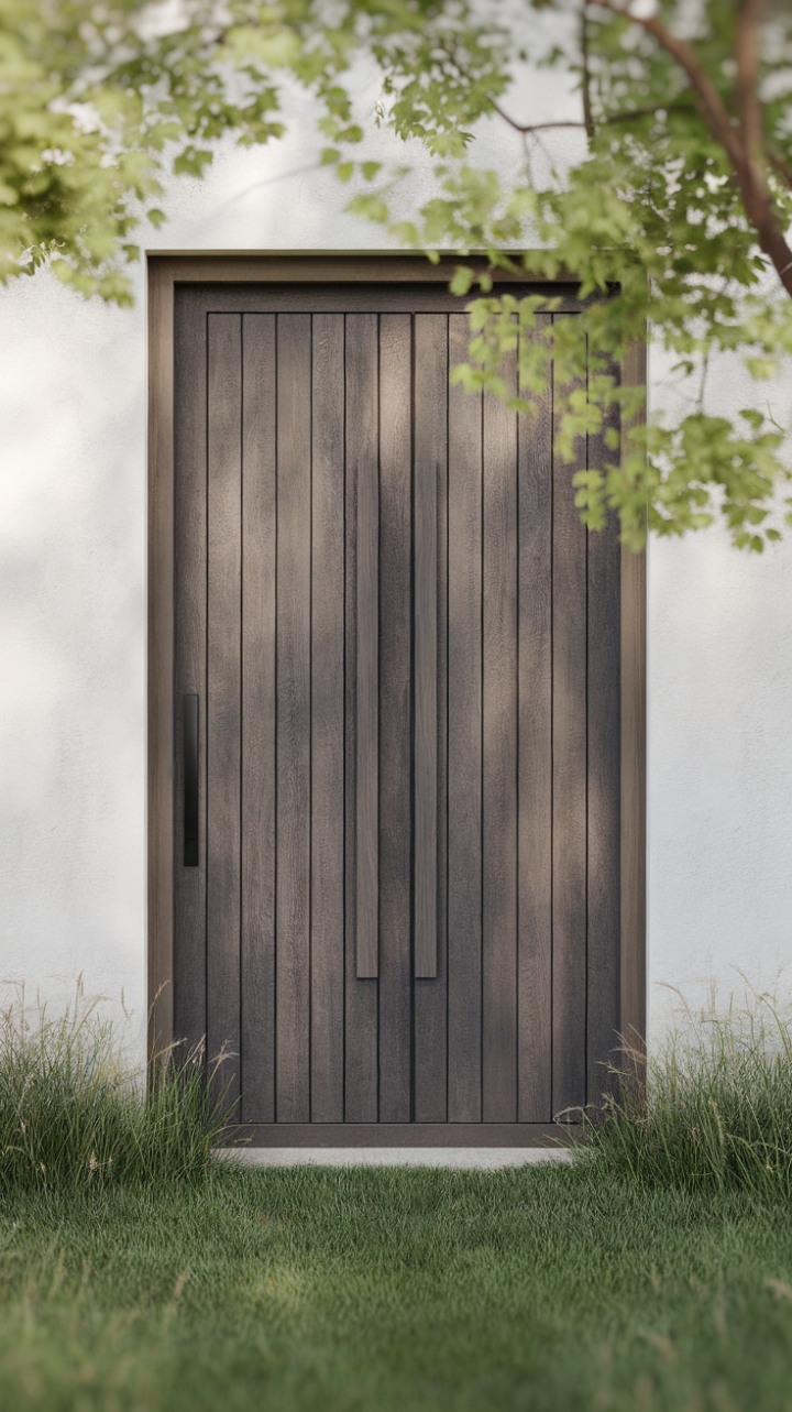 Elegant White Facade Meets Nature's Calm