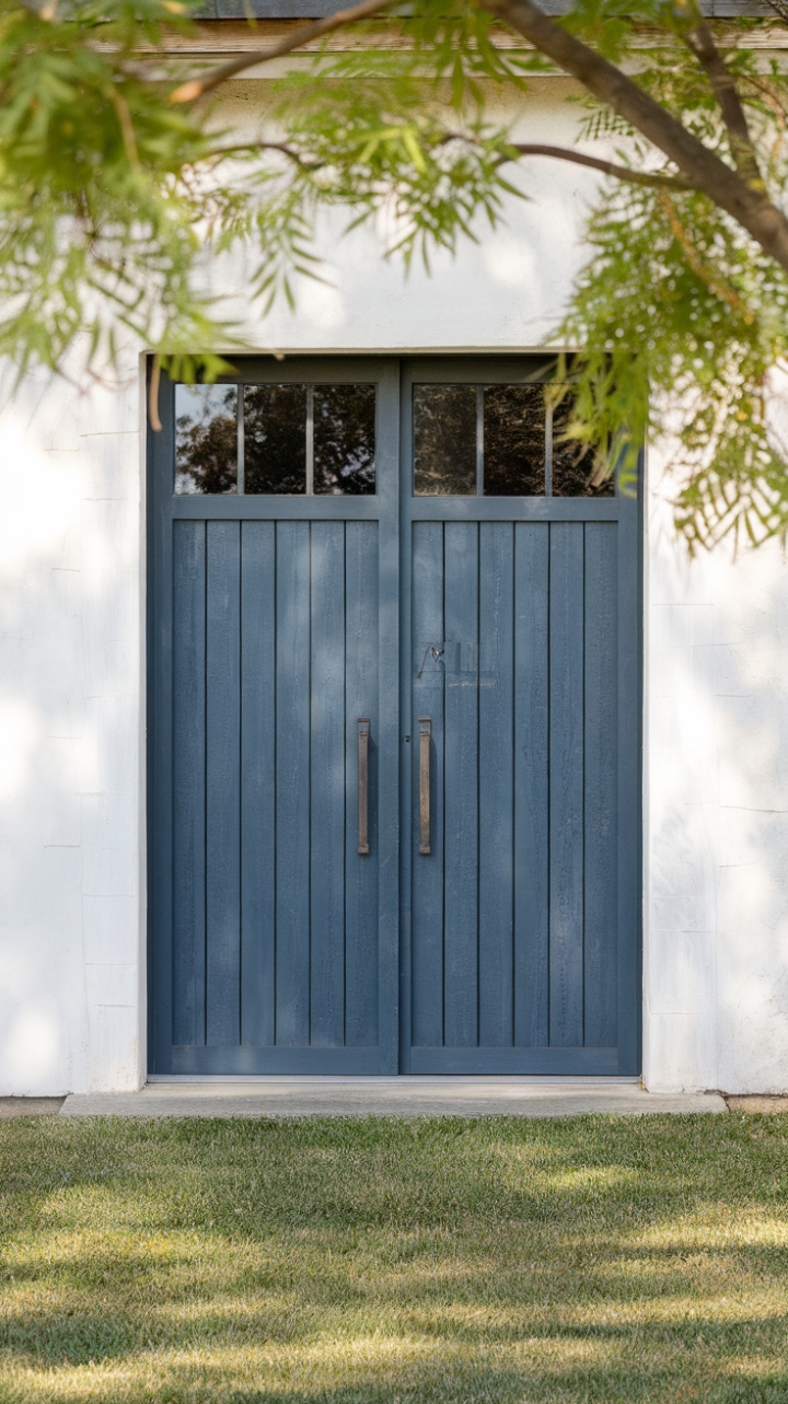 Rustic Blue Entrance Highlights Natural Beauty